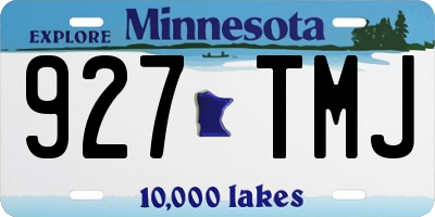 MN license plate 927TMJ