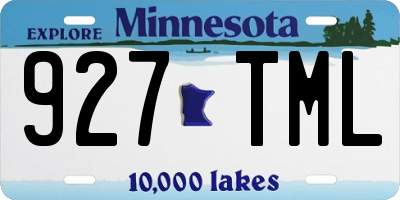 MN license plate 927TML