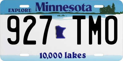 MN license plate 927TMO