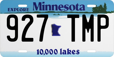 MN license plate 927TMP