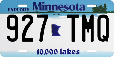 MN license plate 927TMQ