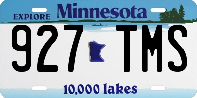 MN license plate 927TMS
