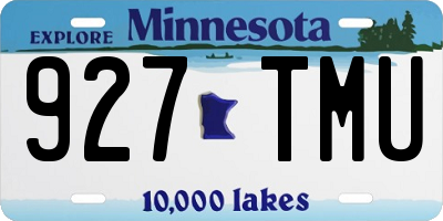 MN license plate 927TMU