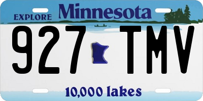 MN license plate 927TMV