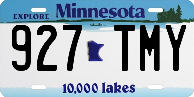 MN license plate 927TMY