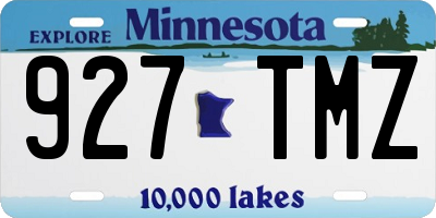 MN license plate 927TMZ