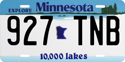 MN license plate 927TNB