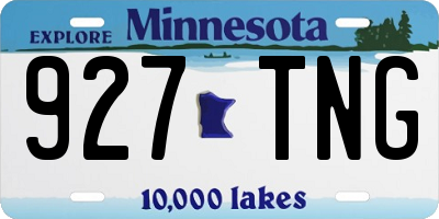 MN license plate 927TNG