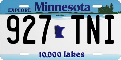 MN license plate 927TNI