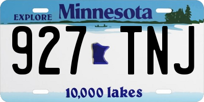 MN license plate 927TNJ