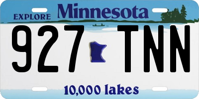 MN license plate 927TNN
