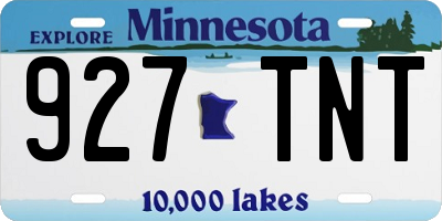 MN license plate 927TNT