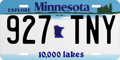 MN license plate 927TNY