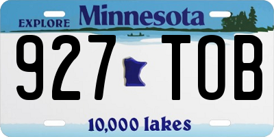 MN license plate 927TOB
