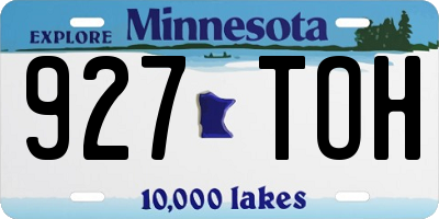 MN license plate 927TOH