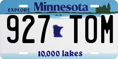 MN license plate 927TOM
