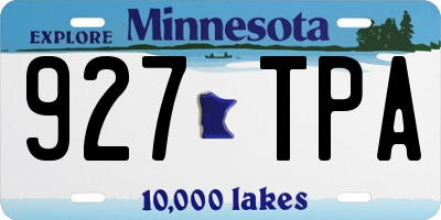 MN license plate 927TPA