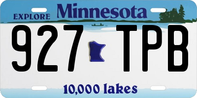 MN license plate 927TPB
