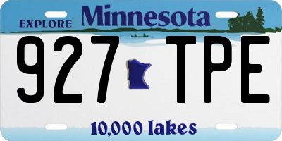 MN license plate 927TPE