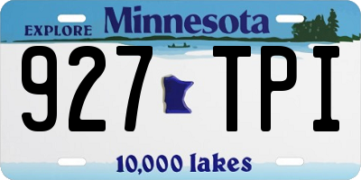 MN license plate 927TPI