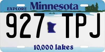 MN license plate 927TPJ