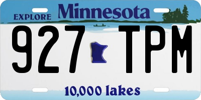 MN license plate 927TPM