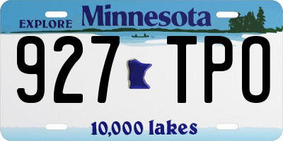MN license plate 927TPO