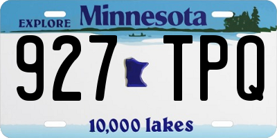 MN license plate 927TPQ