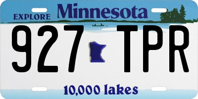 MN license plate 927TPR