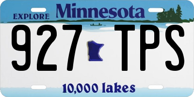 MN license plate 927TPS