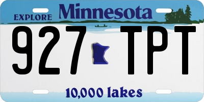 MN license plate 927TPT