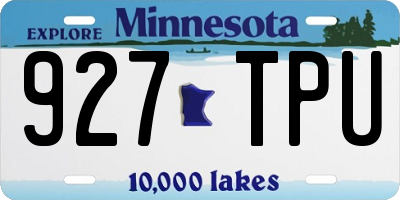 MN license plate 927TPU
