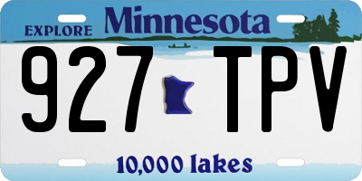MN license plate 927TPV