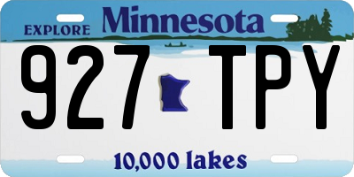 MN license plate 927TPY