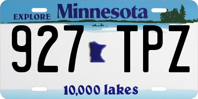 MN license plate 927TPZ