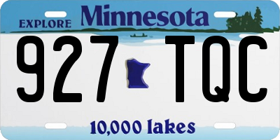 MN license plate 927TQC
