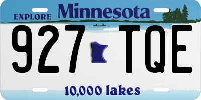 MN license plate 927TQE
