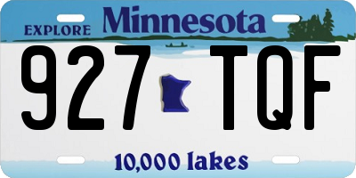MN license plate 927TQF