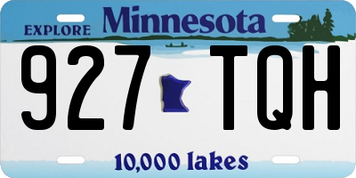 MN license plate 927TQH
