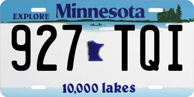 MN license plate 927TQI