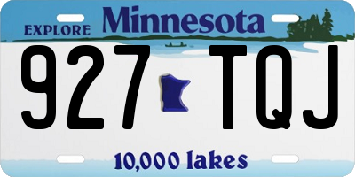 MN license plate 927TQJ