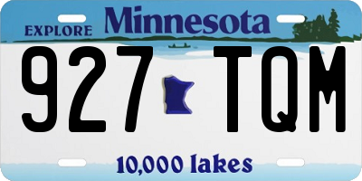 MN license plate 927TQM
