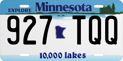 MN license plate 927TQQ