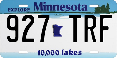 MN license plate 927TRF