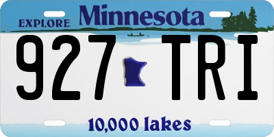 MN license plate 927TRI