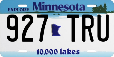 MN license plate 927TRU