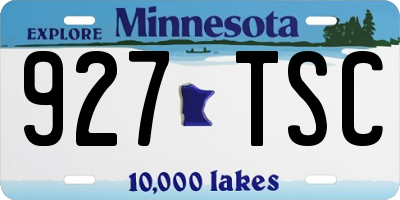 MN license plate 927TSC