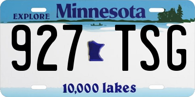 MN license plate 927TSG