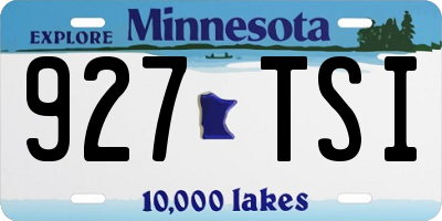 MN license plate 927TSI