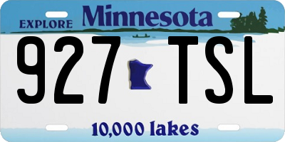 MN license plate 927TSL